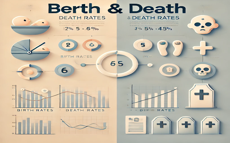 نرخ تولد و مرگ در کشورهای توسعه یافته - نرخ
